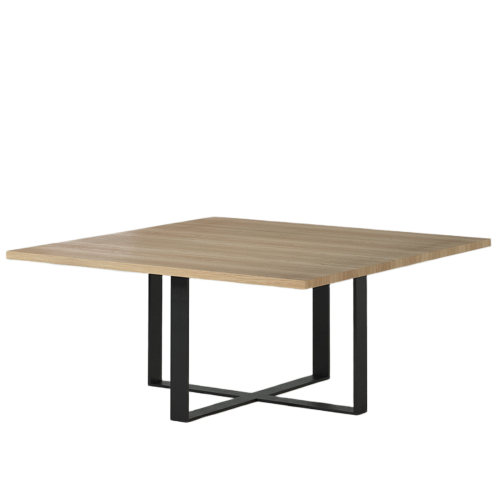 Table Carrée Élégante Métal et Bois | Chêne LIGNART - Style Contemporain