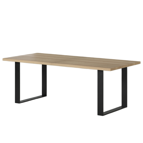 Table Salle à Manger Piètement Métal U | Chêne LIGNART - Moderne