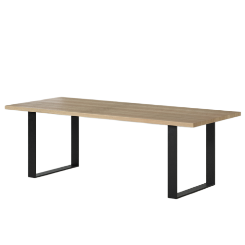 Table Repas Élégante Piètement Métal | Chêne LIGNART