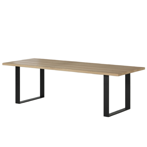 Table Repas Rectangulaire Pieds Métal Noir | Chêne LIGNART - Design Moderne
