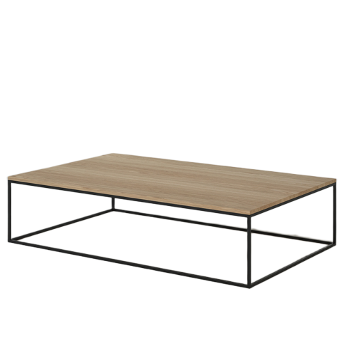 Table Basse Pied Métal 160 cm | Chêne Lignart - Contemporain
