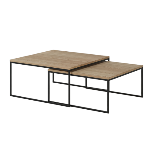 Table Basse Gigogne Carrée 80 cm | Chêne Lignart - Contemporain