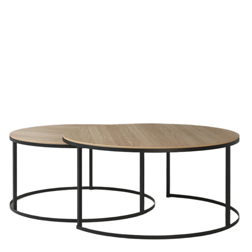 Table Basse Gigogne Ronde 90 cm | Chêne Lignart - Contemporain
