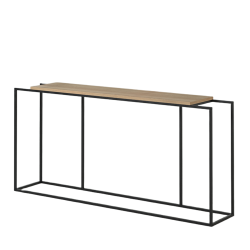 Console Pied Métal 160 cm | Chêne Lignart - Contemporain