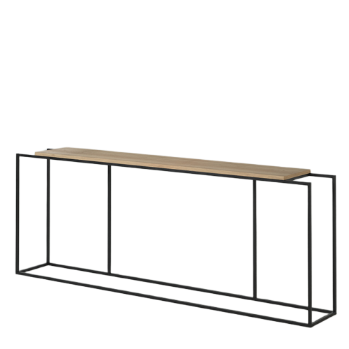 Console Pied Métal 200 cm | Chêne Lignart - Contemporain