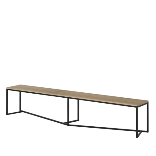 Banc Design Allongé Métal | Chêne LIGNART - Design