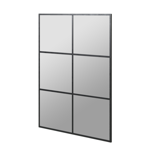 Miroir Rectangulaire 80x120 Métal Noir | Chêne Lignart - Contemporain