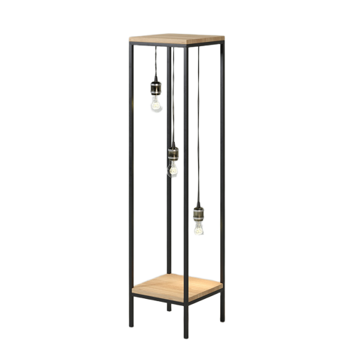 Étagère Design LIGNART | Chêne massif & Métal | Éclairage