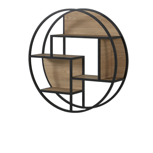 Étagère Murale Ronde 80 cm | Chêne Lignart - Contemporain