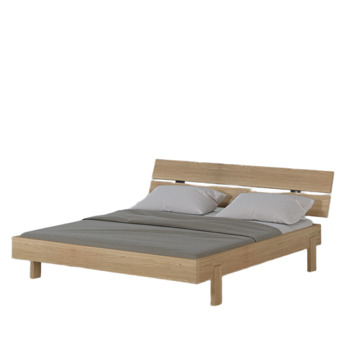 Lit Chêne Massif Design Épuré | Chêne LIGNART - Design Simple
