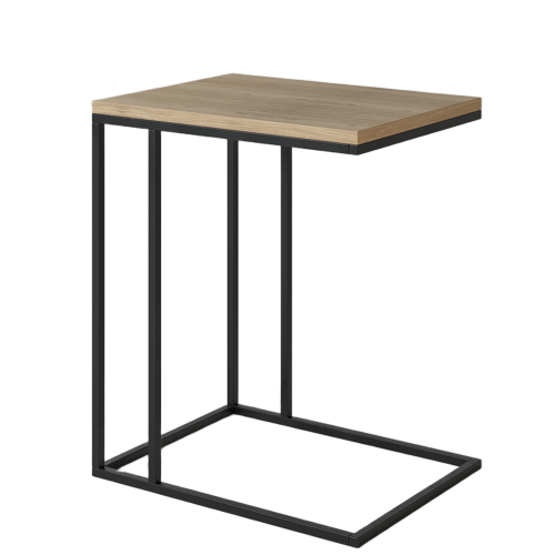 Table d'Appoint Pied Métal | Chêne Lignart - Contemporain