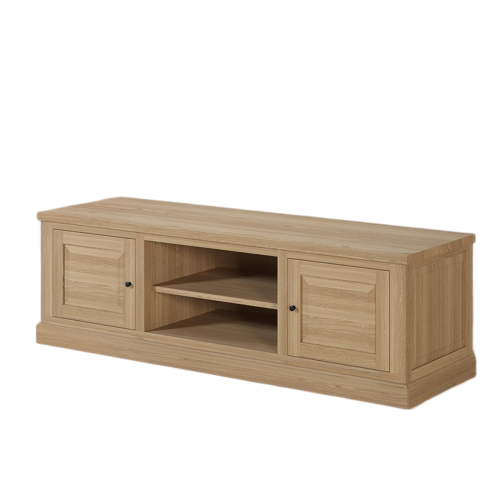 Meuble TV Rangement Design Portes Ouvertes | Chêne LIGNART - Contemporain simple