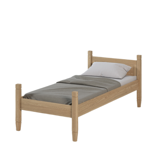 Lit Simple Chêne Clair LIGNART - Design Intemporel
