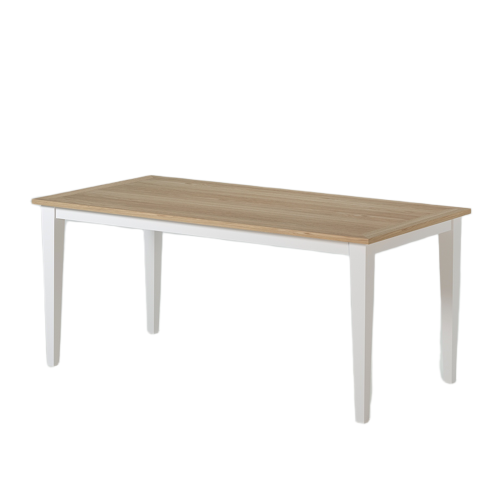 Table 6 Personnes Pieds Blancs | Chêne Nantes - Classique chic
