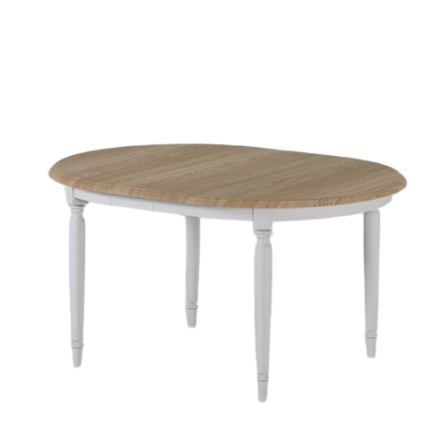 Table Ovale Extensible Blanc | Chêne Nantes - Classique chic