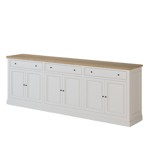 Buffet Design Bois et Blanc | Chêne LIGNART - Contemporain