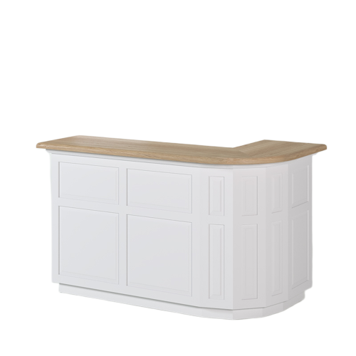 Bar Comptoir Design Blanc et Chêne | Chêne LIGNART - Classique chic