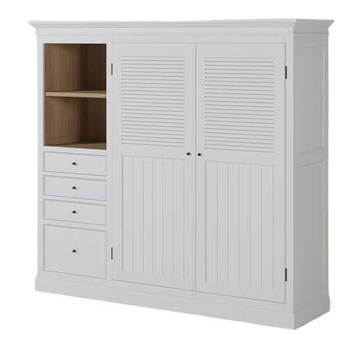 Armoire 3 Corps 226 cm | Chêne Nantes - Classique chic