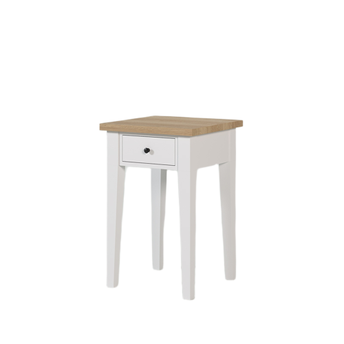 Chevet design tiroir bois blanc | Chêne LIGNART - Classique chic