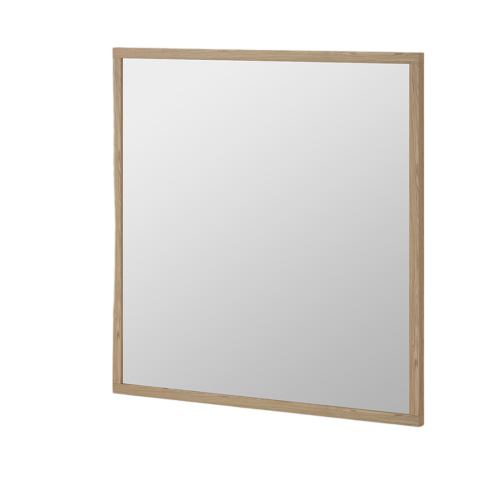 Miroir Mural Carré Cadre Bois Clair | Chêne LIGNART - Contemporain