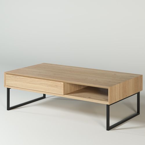Table Basse Tiroir 120 cm | Chêne Contempory - Contemporain