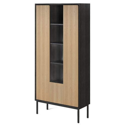 Armoire Design Portes Cannelées Chêne Clair | Chêne LIGNART