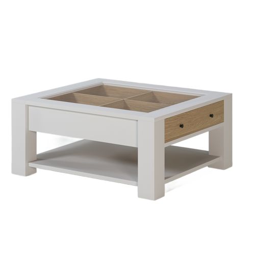 Table Basse Design Verre et Chêne | Chêne LIGNART