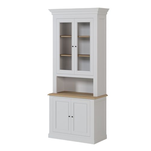 Vitrine 2 Portes Vitrées 108 cm | Chêne Nantes - Classique chic
