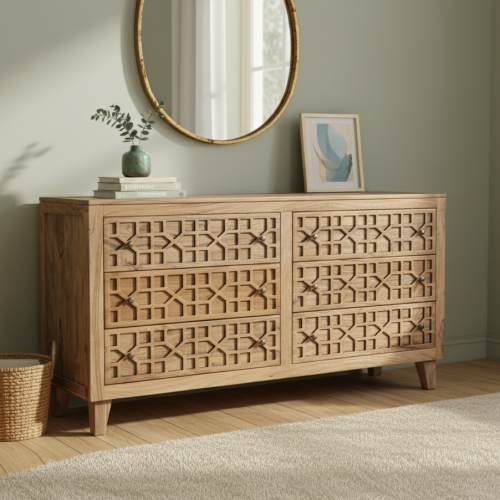 Commode 6 Tiroirs | Acacia Punjab-II