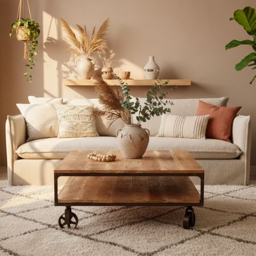 Table basse a roulettes | Manguier Fabric