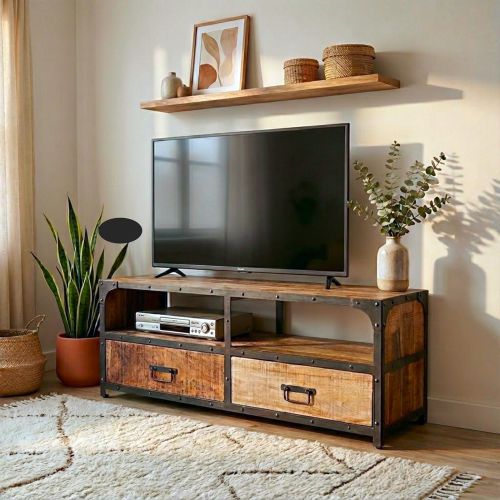 Meuble TV industriel PM | Manguier Fabric