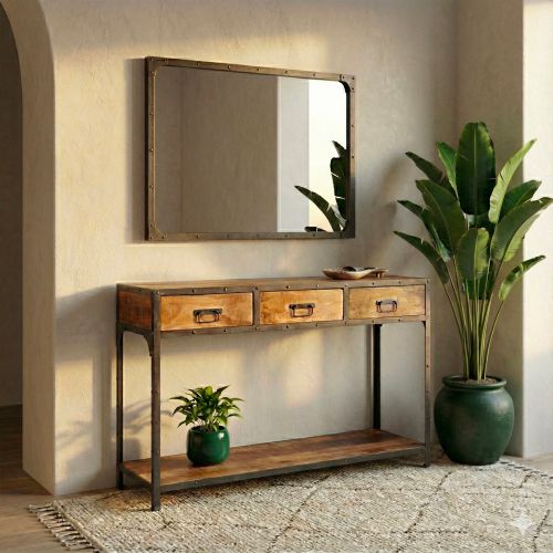 Console 3 tiroirs industriel | Manguier Fabric