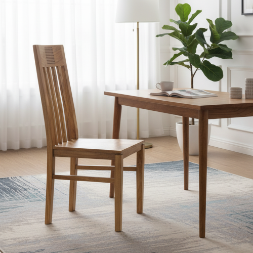 Chaise bois strié | Acacia Luxor