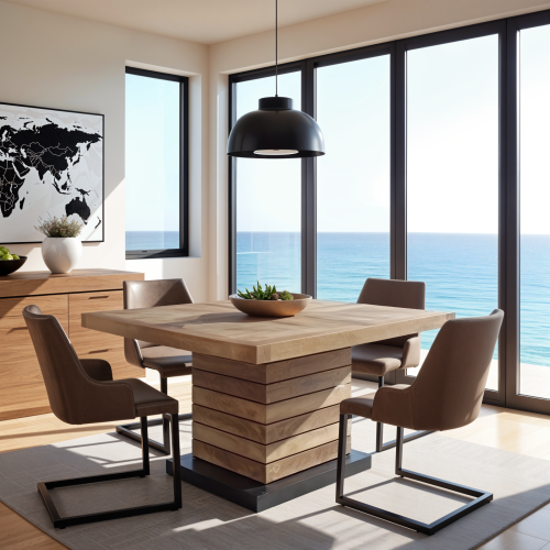 Table De Séjour Rallonge | Manguier Art Déco - Exotique