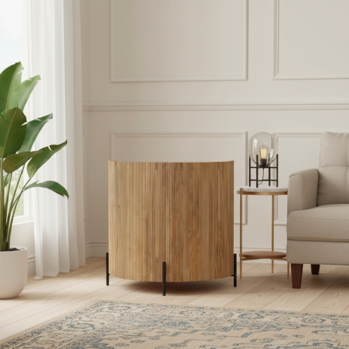 Bar demi lune plateau marbre blanc | Manguier Ibiza