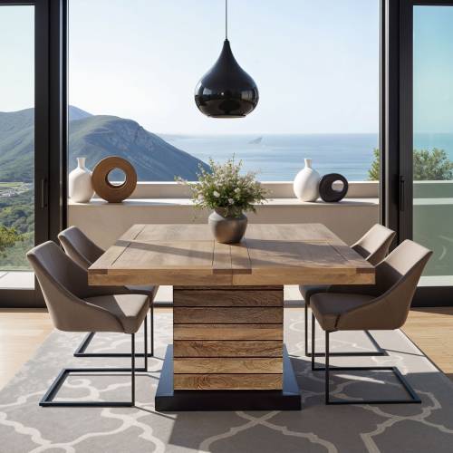 Table De Séjour Rallonge | Manguier Art Déco - Exotique