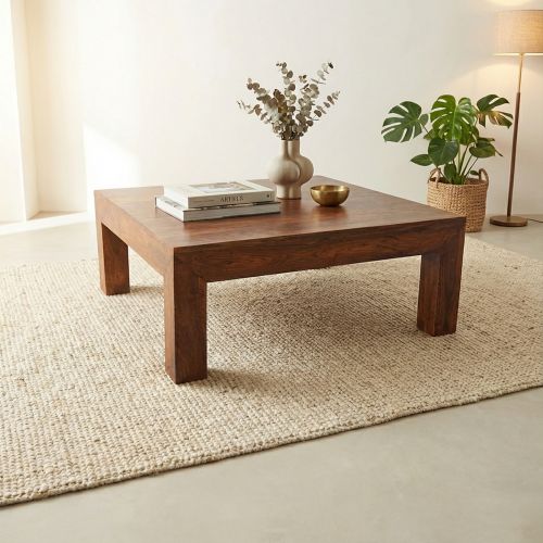 Table Basse Carrée Palissandre Zen 100