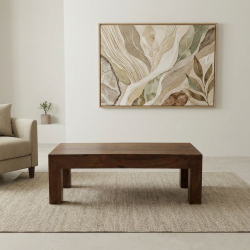 Table Basse Rectangle Bois de Palissandre Zen 120
