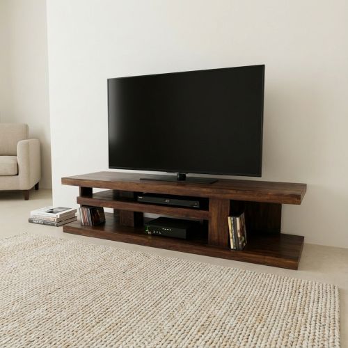 Meuble Tv avec rangement Palissandre Zen