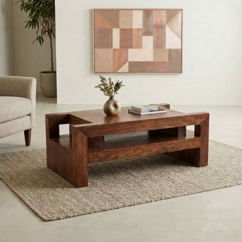 Table Basse Palissandre Massif Zen