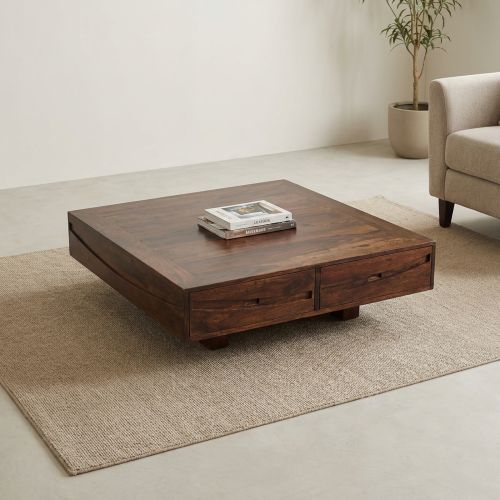 Table Basse Style Japonais Palissandre Soleil Levant