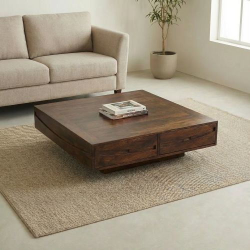 Table Basse Style Japonais Palissandre Soleil Levant