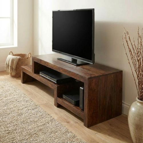 Meuble Tv escalier en bois de palissandre