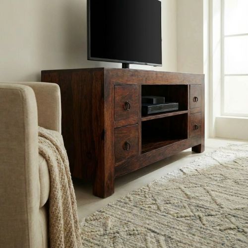 Meuble Tv 4 Tiroirs Palissandre Zen - Exotique