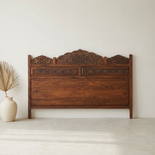 tête de lit bois sculpté 140 - Palissandre New Delhi - Exotique