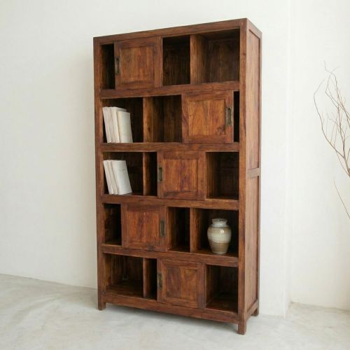 Bibliothèque avec Porte Coulissante - Exotique