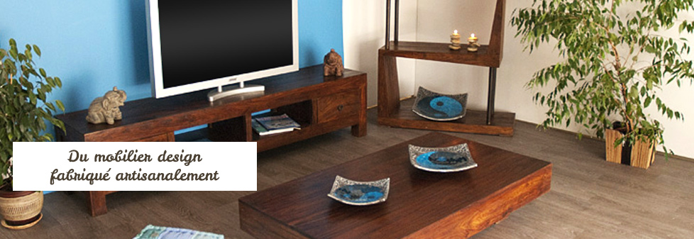 Tendance ethnique design avec le mobilier en palissandre